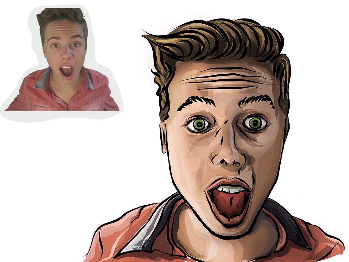 Cartoon character drawing photoshop – Rob Willemse