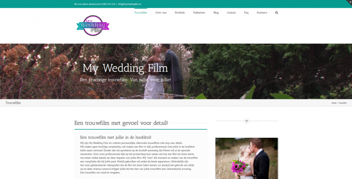 WebDesign My Wedding Film